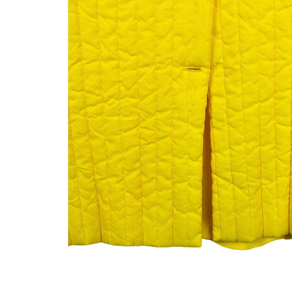 SEARS Yellow Quilted Housecoat Robe M VINTAGE - Picture 6 of 10